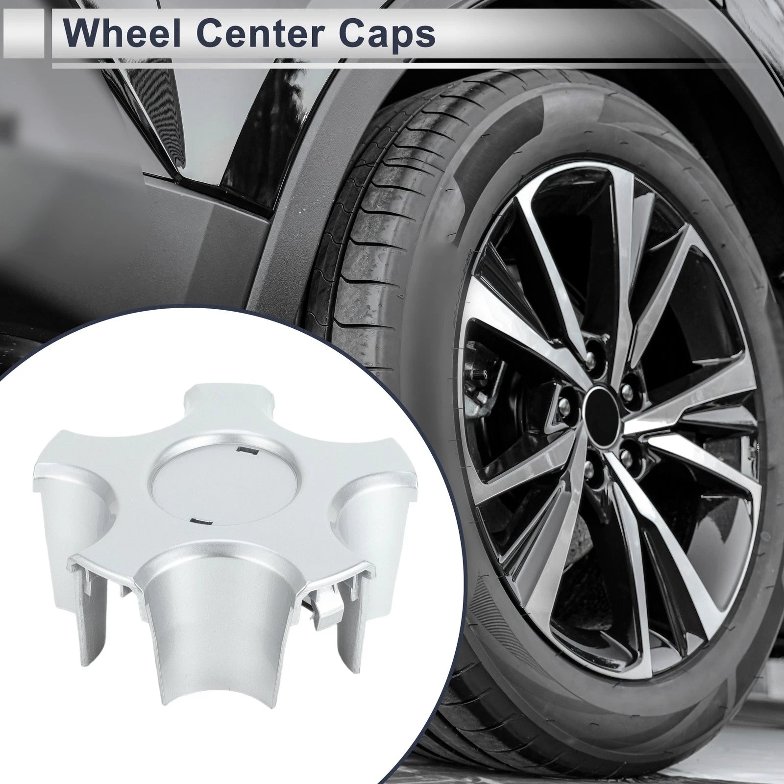 Wheel Center Caps No. 4260360030 for Lexus LS430 (2001–2006) Silver Plastic