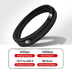 10AN Black Nylon Braided E85 PTFE Fuel Line Hose Kit for Universal Use (20ft)