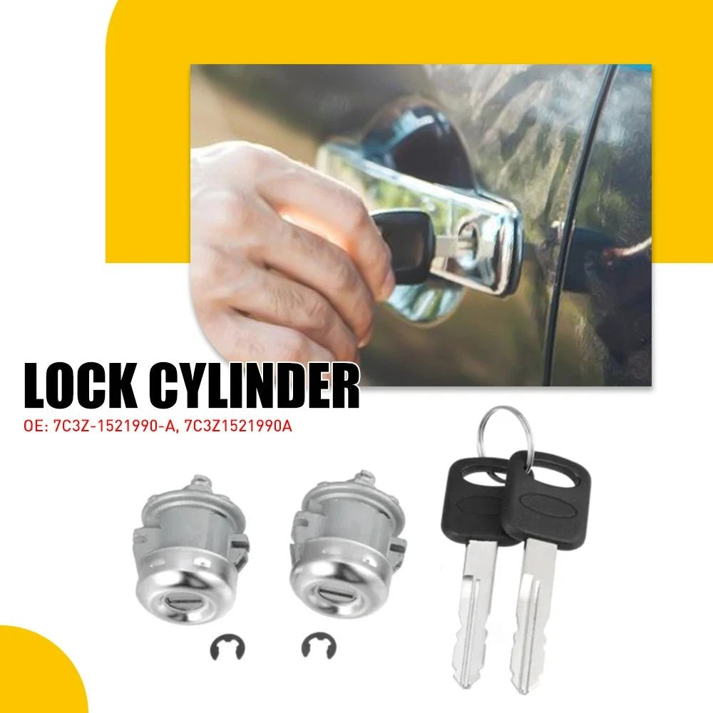 Door Lock Cylinder & Keys for Ford F150 F250 F350 Super Duty (2004–2008) 7C3Z1521990A