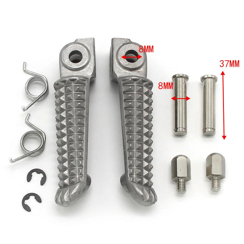 Silver Front Footrest Pegs for Yamaha YZF-R1 (2000–2023)