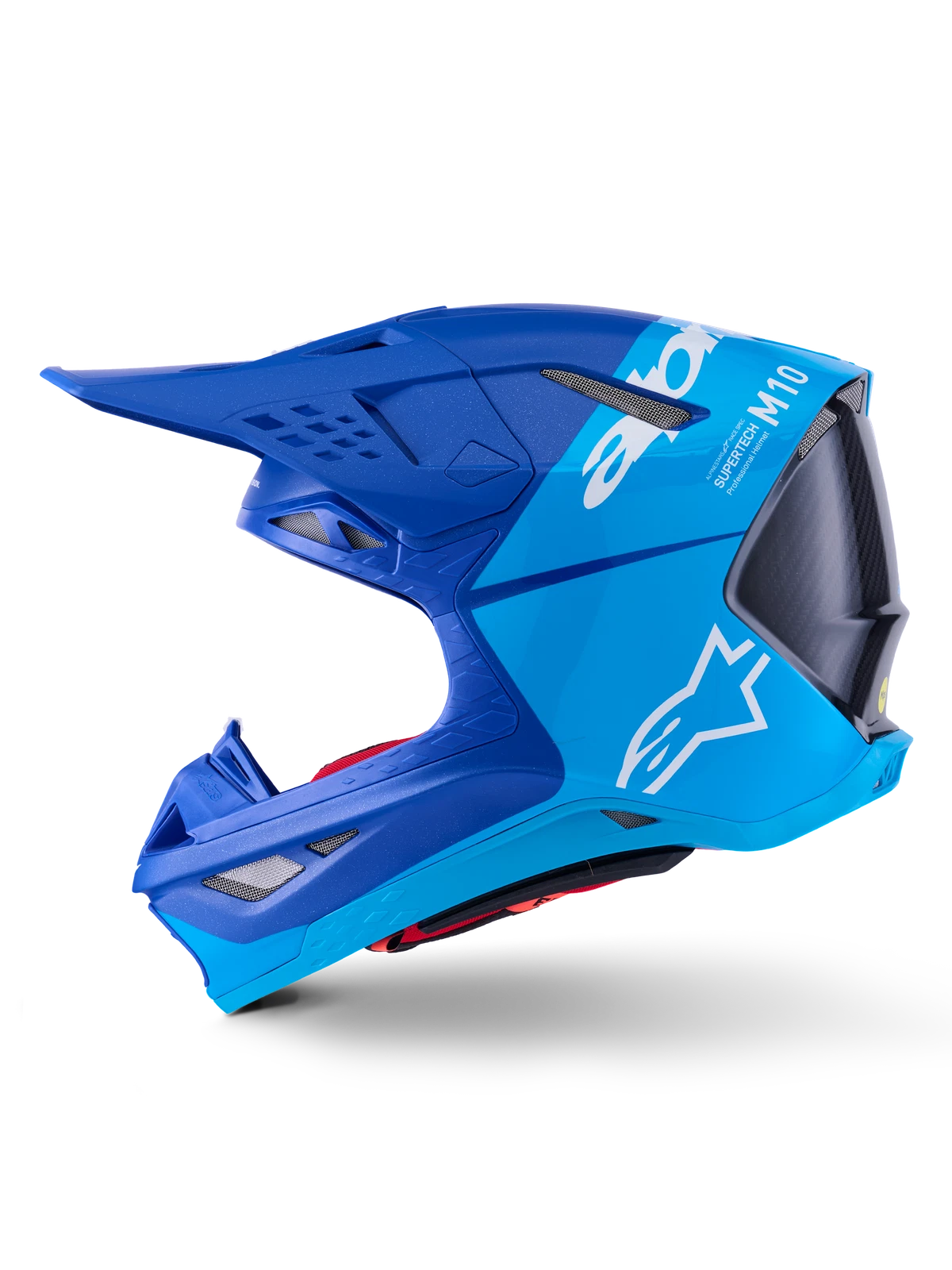 Alpinestars Supertech S M10 Flood Helmet for Offroad (XL, Metallic Blue/Black)