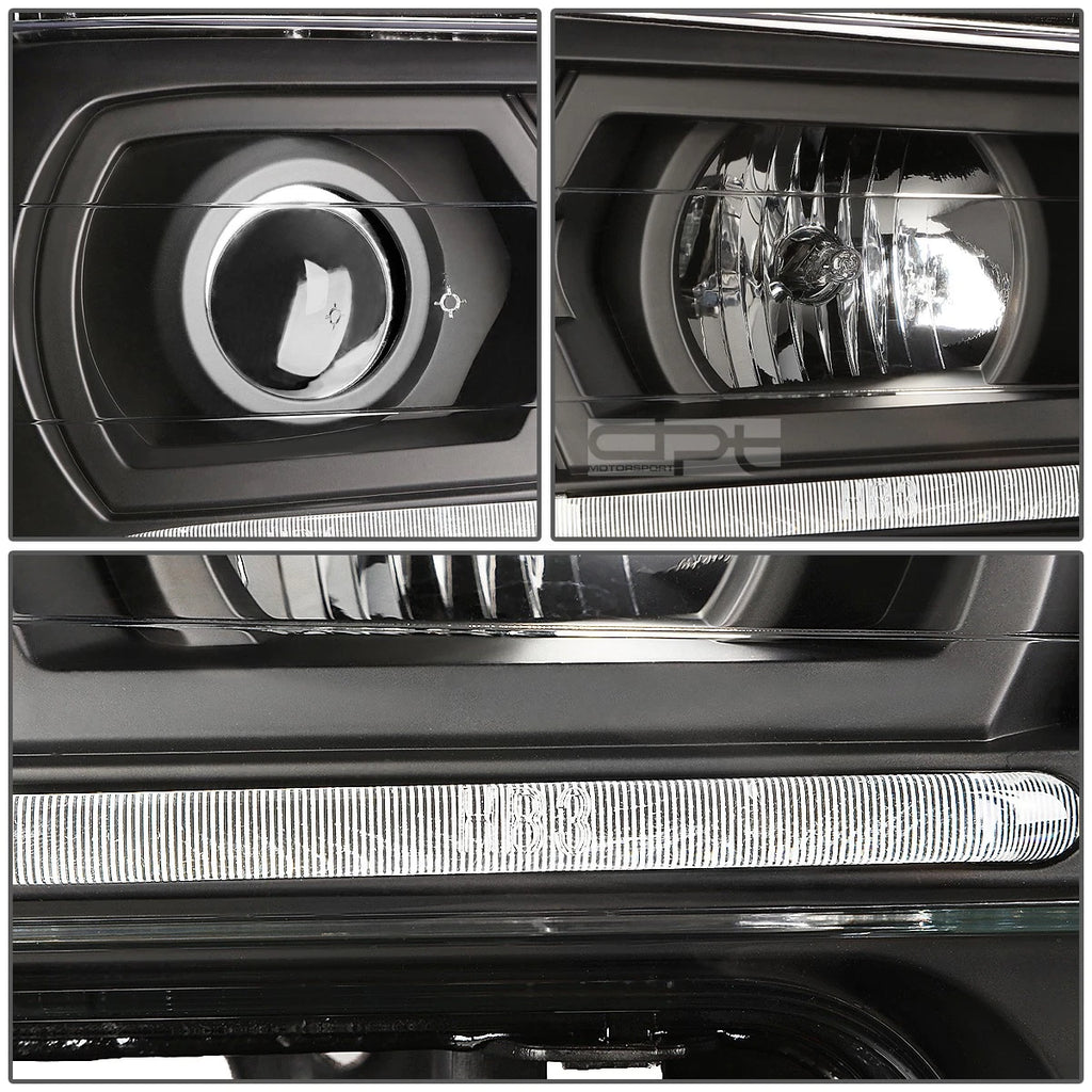 LED DRL Projector Headlight Pair for Chevy Trailblazer (2002–2009)