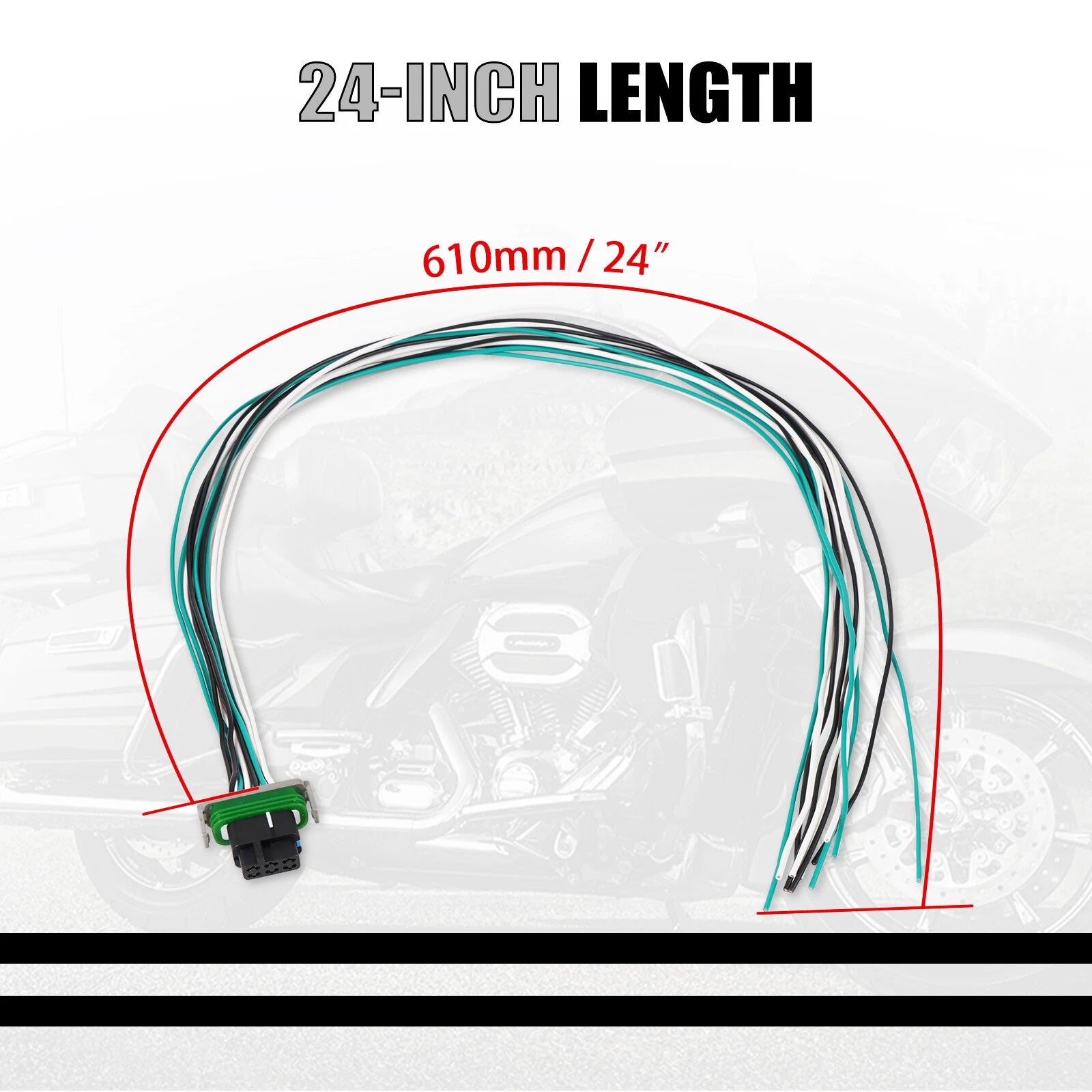 24" Speedometer & Instrument Extension Harness for Harley CVO Road Glide (2017–2023)