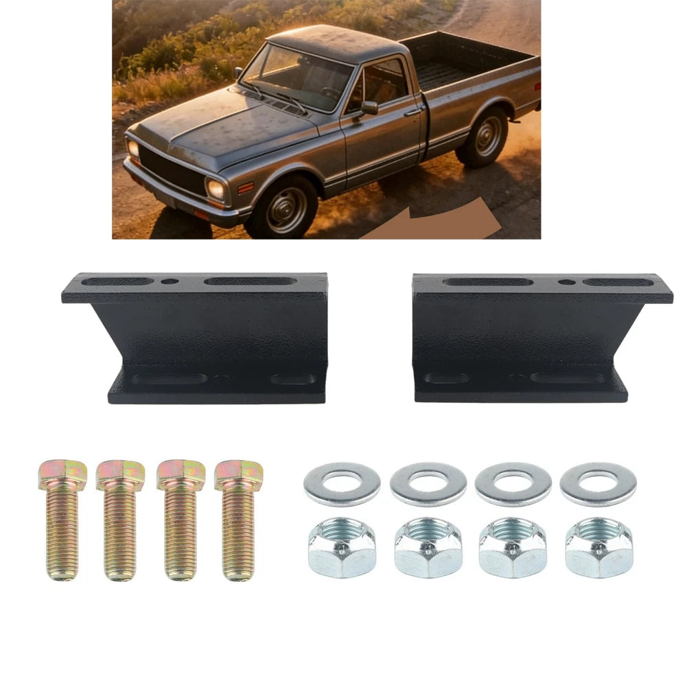 Suspension Mounting Kit Set of 2 Brackets 12 Bolts for Chevy C10 GMC C10