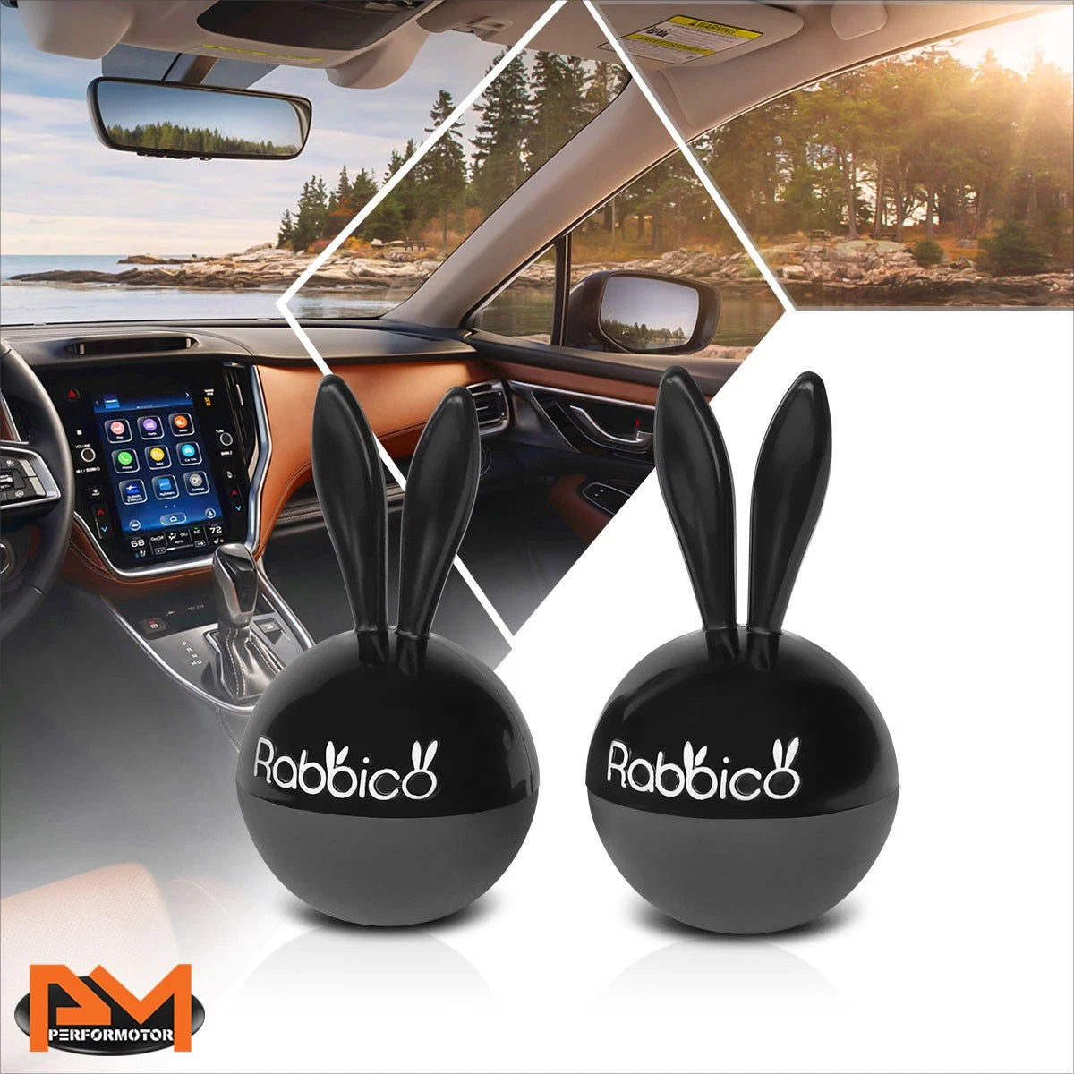 Car Perfume Air Freshener Clip-On for Universal Use (Rabbit Ear Design)