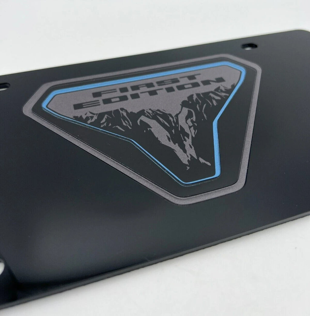Black Acrylic License Plate for Ford Bronco First Edition Badge (2021–2024)