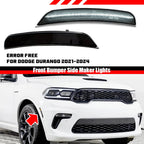 Smoked White LED Front Bumper Side Marker Light for Dodge Durango (2021–2026)