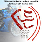 Silicone Radiator Coolant Hose for Suzuki GSX-8S (2023–2025) Red