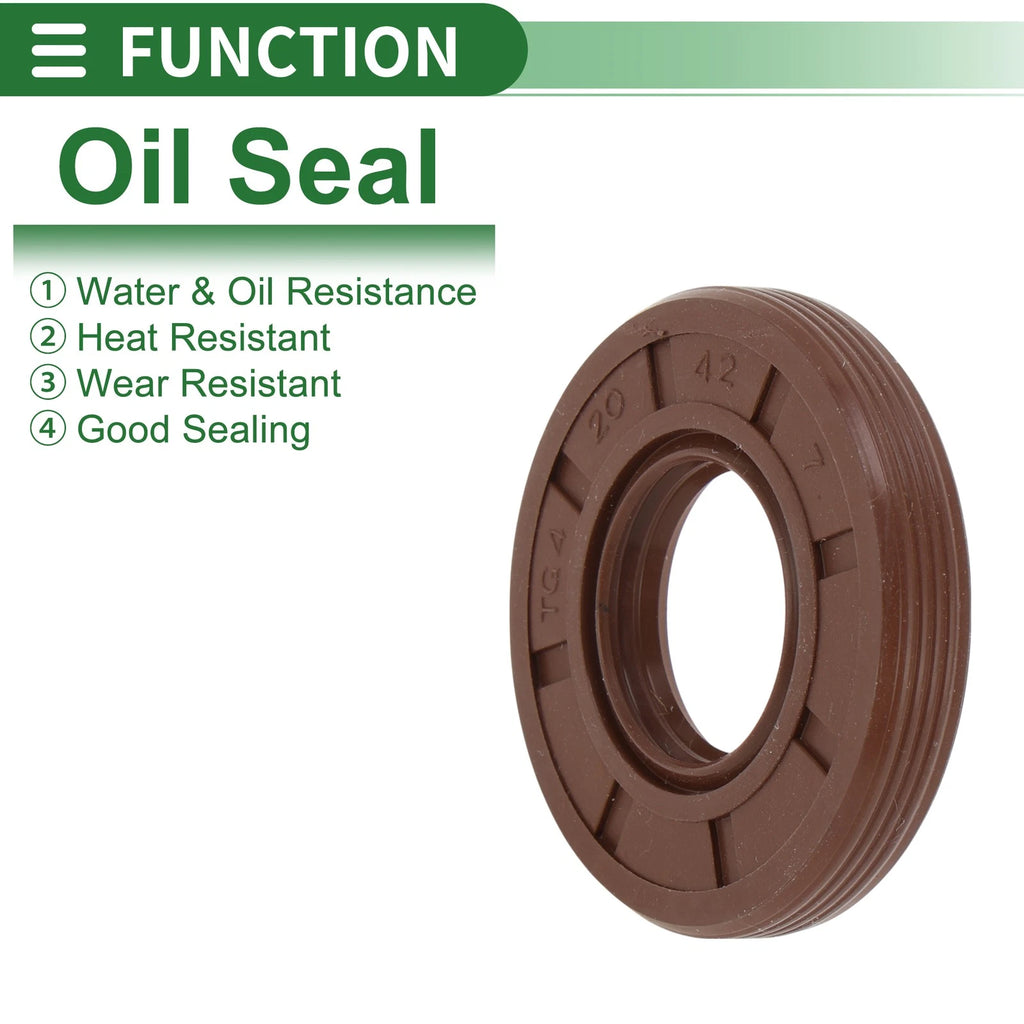 Set of 5 Oil Seals FKM Rubber 20x42x7mm for Various Models 