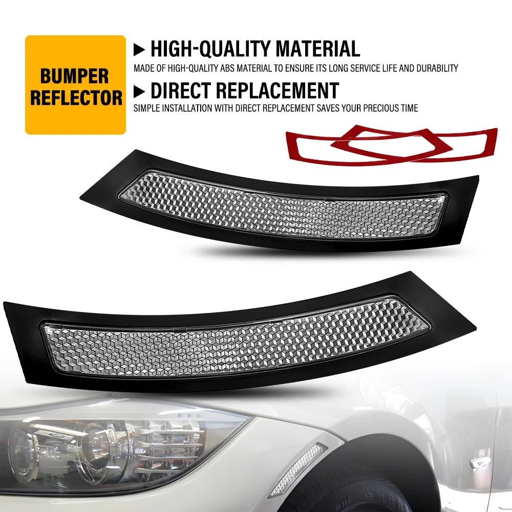2X Clear Bumper Reflector Side Marker Light for BMW 3 Series (2007–2013)