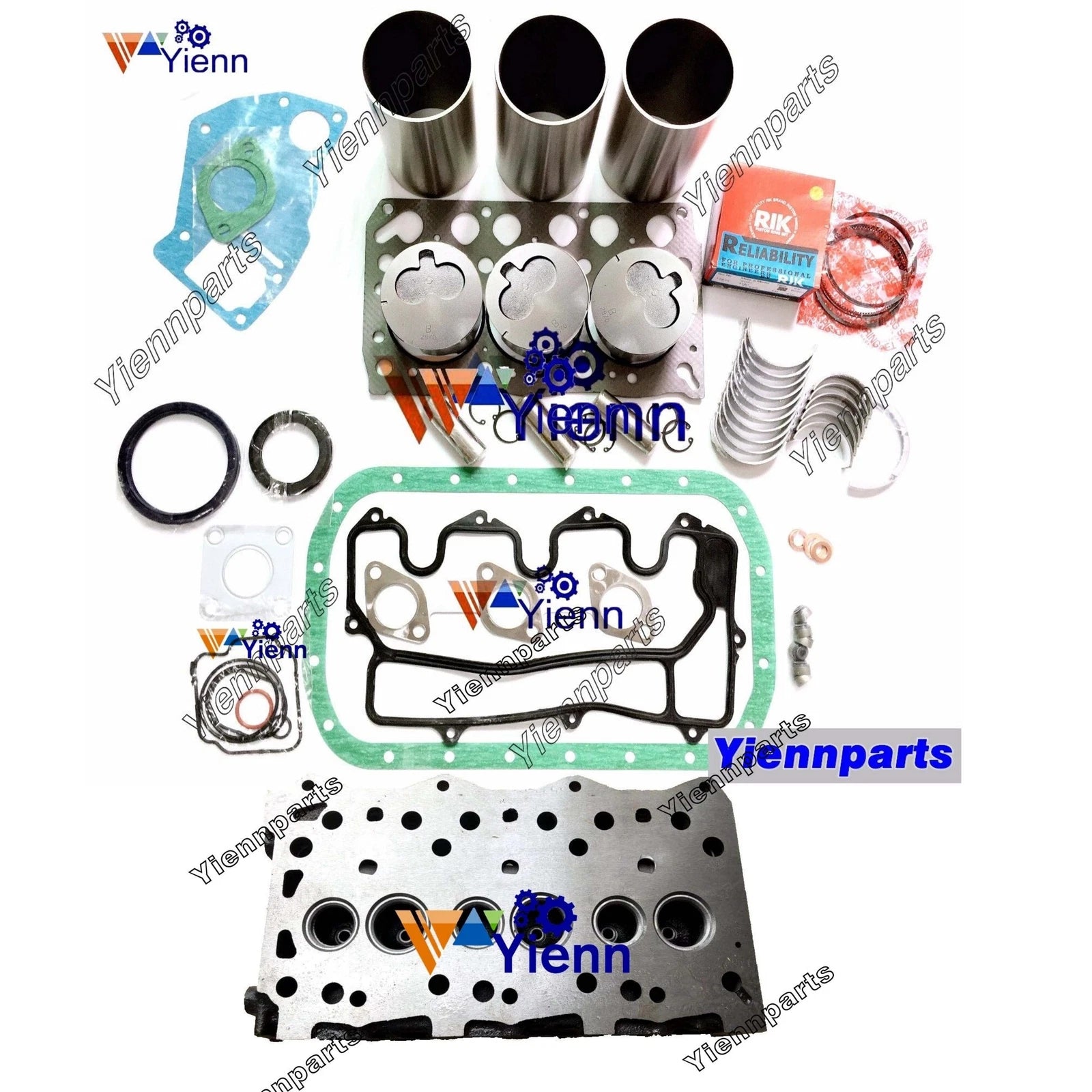 3LD1 Cylinder Head Overhaul Rebuild Kit for Isuzu Engine (John Deere 27ZTS 35ZTS)