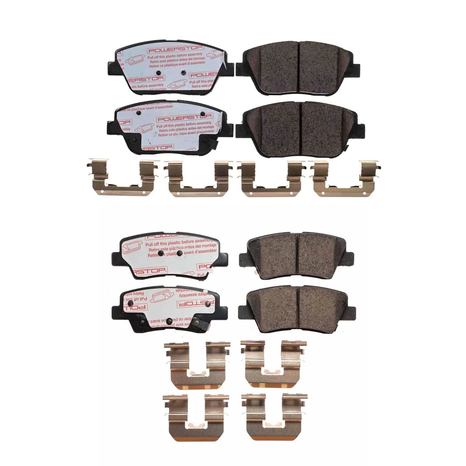 PowerStop Front & Rear Next Gen Euro Carbon Fiber Brake Pads Kit for Optima (2011–2015)