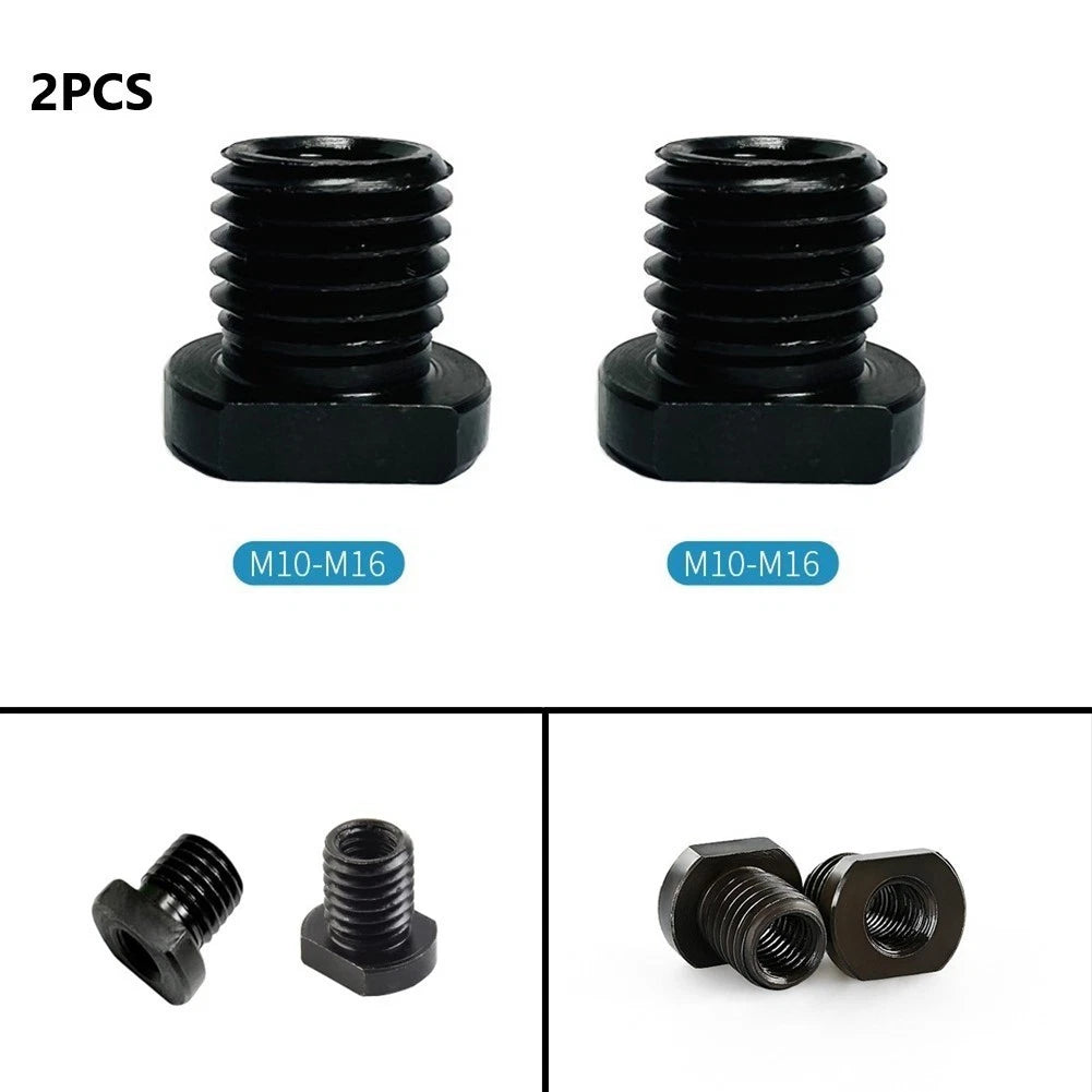 Angle Grinder Converter Set of 2 Black Steel Polishing Adapter Accessories
