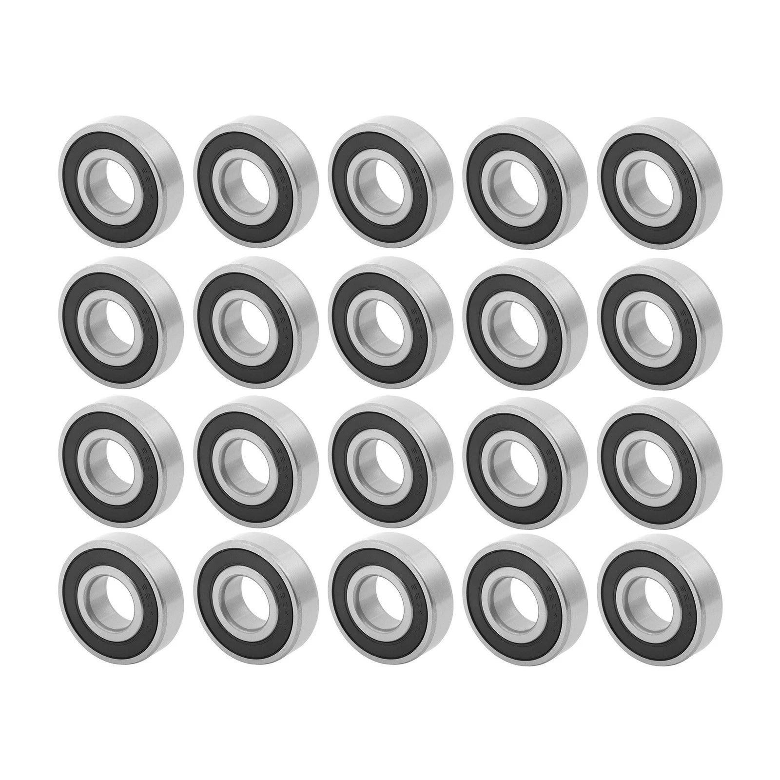 Set of 20 Deep Groove Ball Bearings for Various Applications (20mm ID)