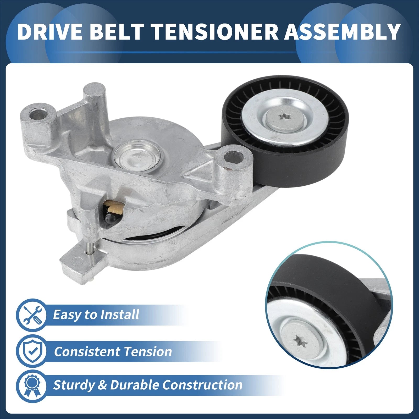 Belt Tensioner for Audi A3 (2003–2013) No. 03G903315/03G903315A Metal