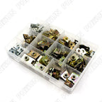 150Pcs Metal U-Type Fastener Clips for Car Body Panel Bumper Retainers