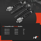 Set of 4 Front Inner Outer Tie Rod Ends for Honda Odyssey (2005–2010)
