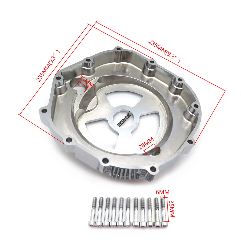 Clutch Cover for Kawasaki ZX14R ZZR1400 (2006–2014) Chrome See-Through