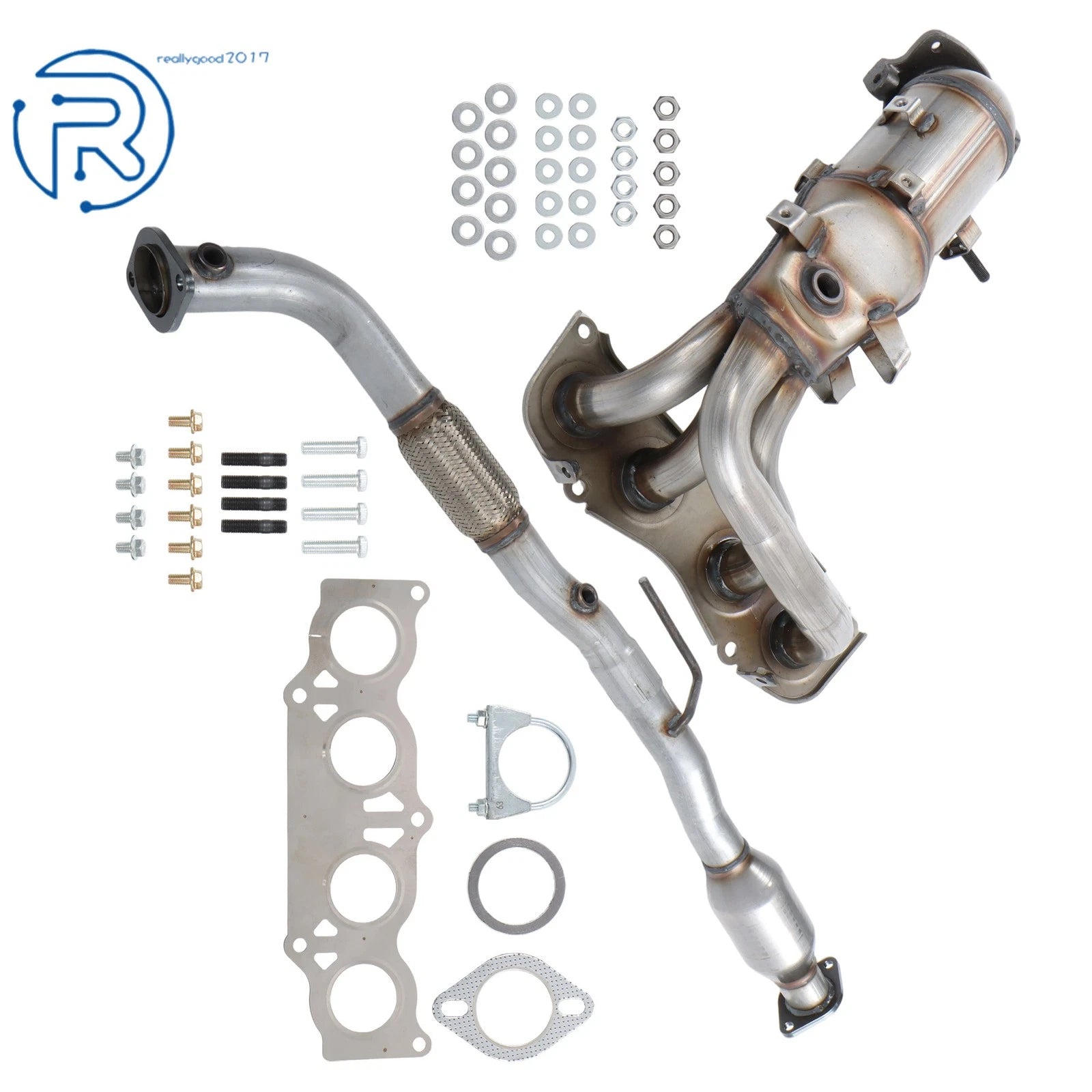 2X Front Manifold + Rear Catalytic Converter for Toyota Camry 2002–2006