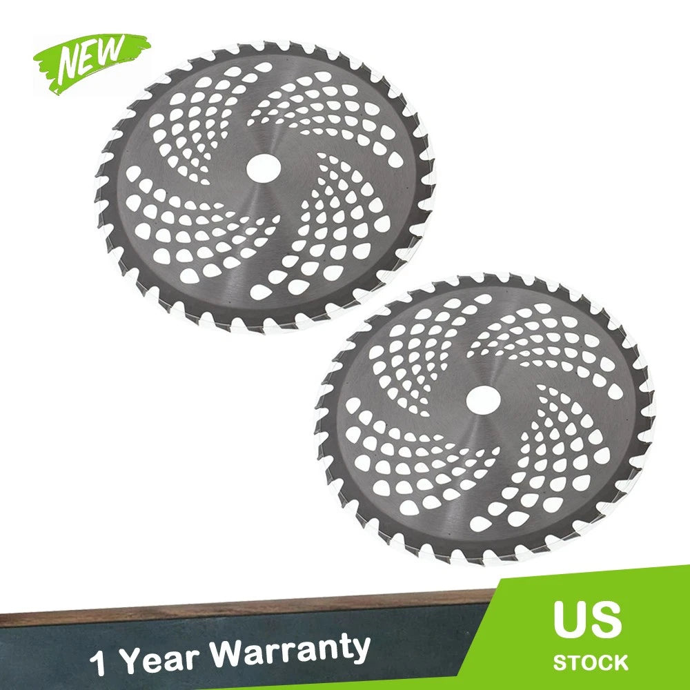 2 Pack 9" Carbide Tip Brush Blades for Cutter Trimmer Weed Eater