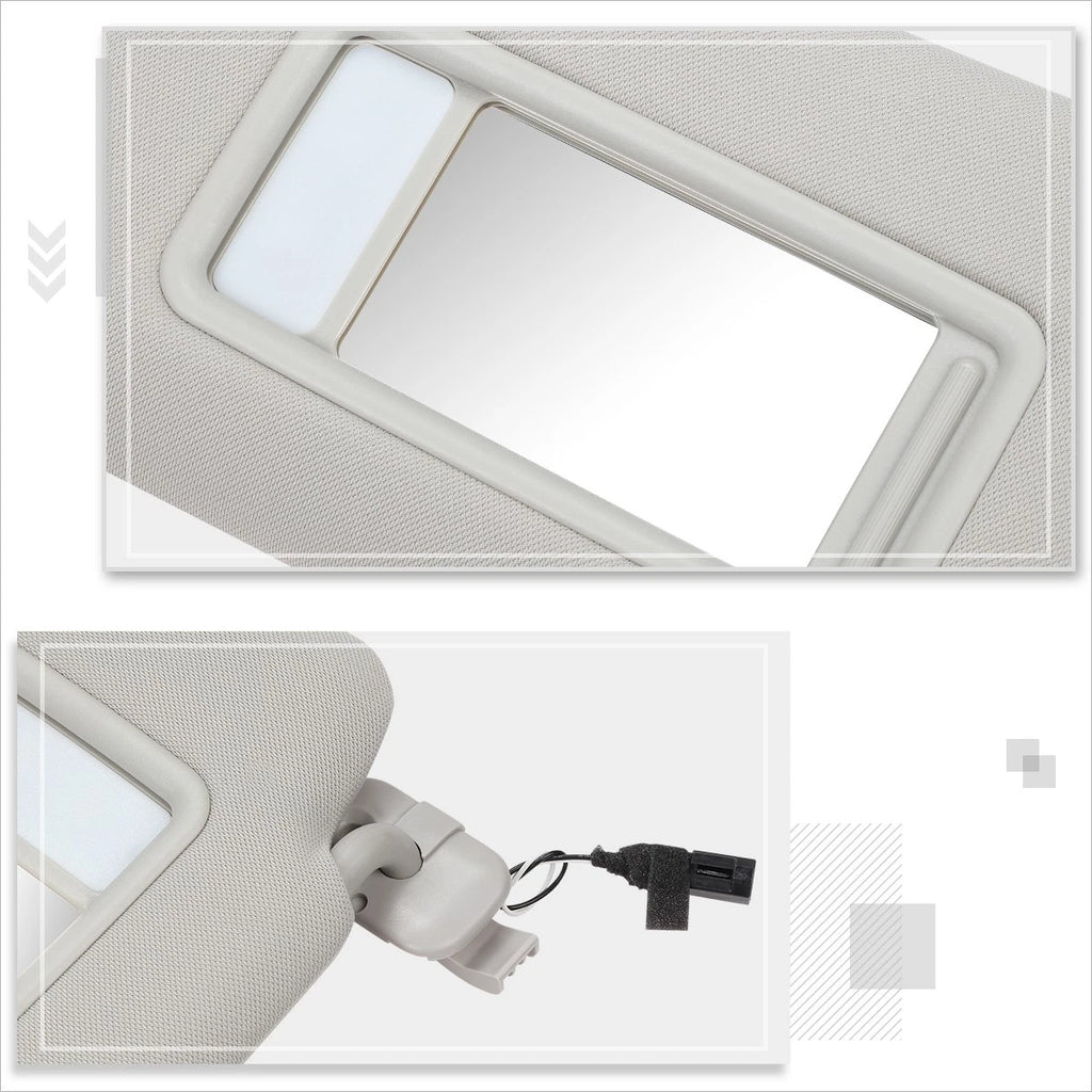 Set of 2 Windshield Sun Visors for Mazda CX-9 (2016–2023) OE Style w/Lighted Mirror