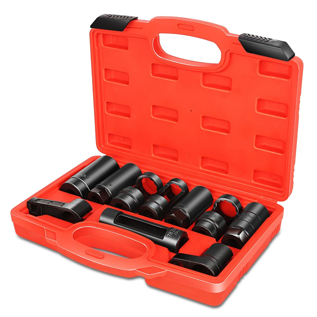 10pcs Oxygen Sensor Socket Removal Tool Set for Automotive
