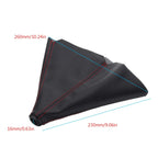 Gear Cover Shifter E for - Carbon Fiber Look, Red Stitch