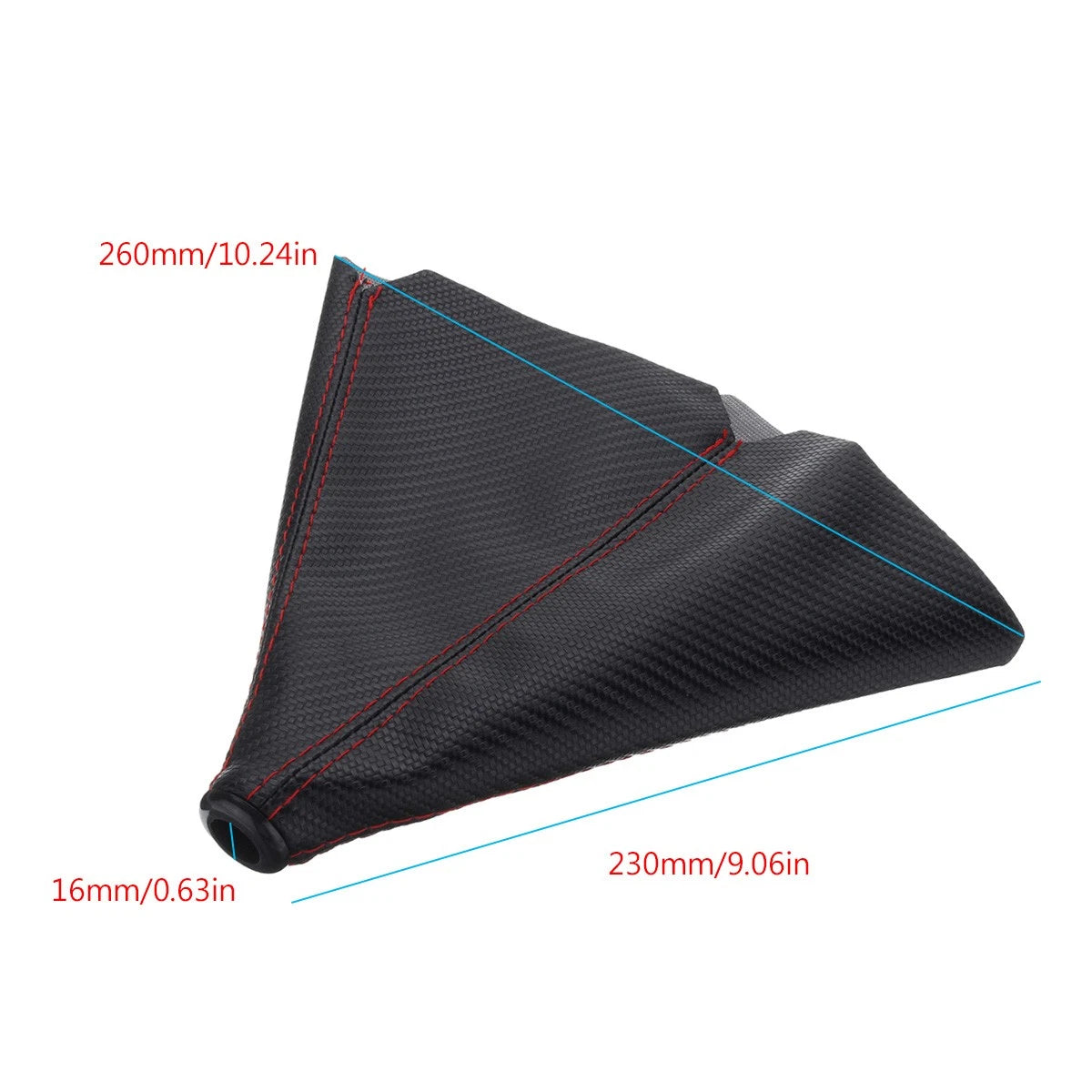 Gear Cover Shifter E for - Carbon Fiber Look, Red Stitch