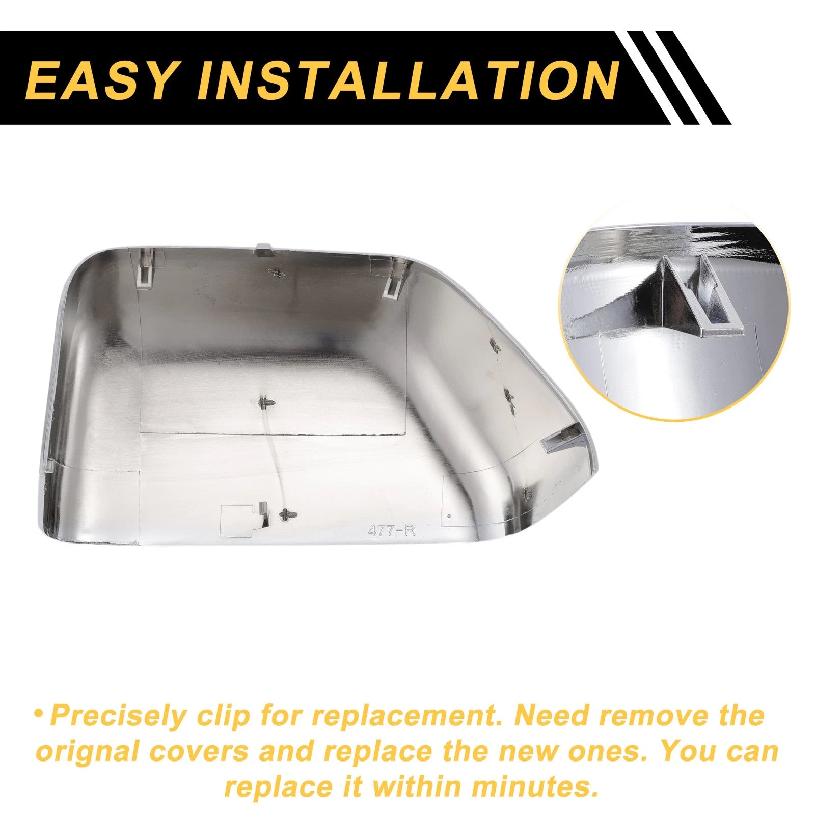 Chrome Right Side Mirror Cover Cap for Ford F-250 F-350 F-450 F-550 