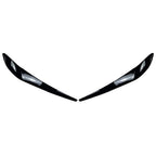 Set of 2 Front Headlight Eyebrow Eyelid Covers for BMW X3 F25 X4 F26 (2014–2017) Gloss Black