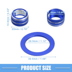 2X Media Volume Switch Knob Engine Start Cover for Honda Civic (2022–2023) Blue