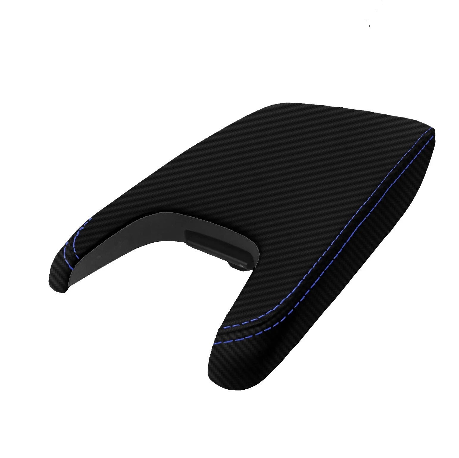 Console Lid Armrest Cover for Acura Integra (2023) Carbon Fiber Blue Stitch