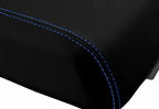 Leather Console Lid Bucket Seat Cover for Ford F250 (1999–2010) Blue Stitch