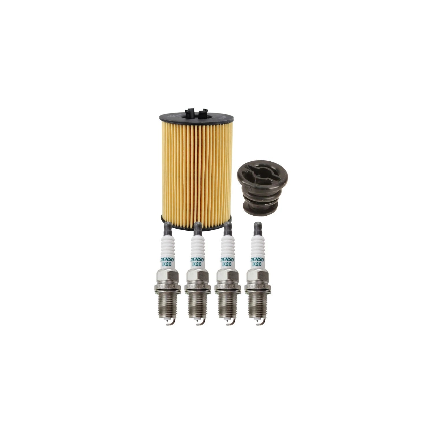 Wix Engine Oil Filter & Denso Spark Plugs Set for Audi A3 Quattro (2006–2013)