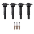 Set of 4 Ignition Coils & Spark Plugs for Kia Soul 2.0 L4 (2014–2019)