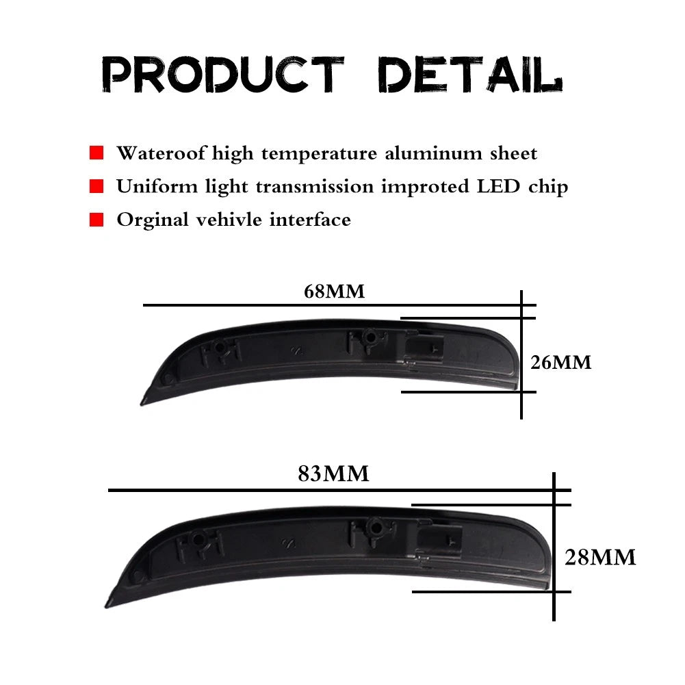 Set of 4 Amber LED Side Marker Lights for Dodge Charger (2015–2023)