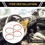 Set of 4 AC Vent Dashboard Decoration Rings for Toyota Tacoma (2016–2021) Orange