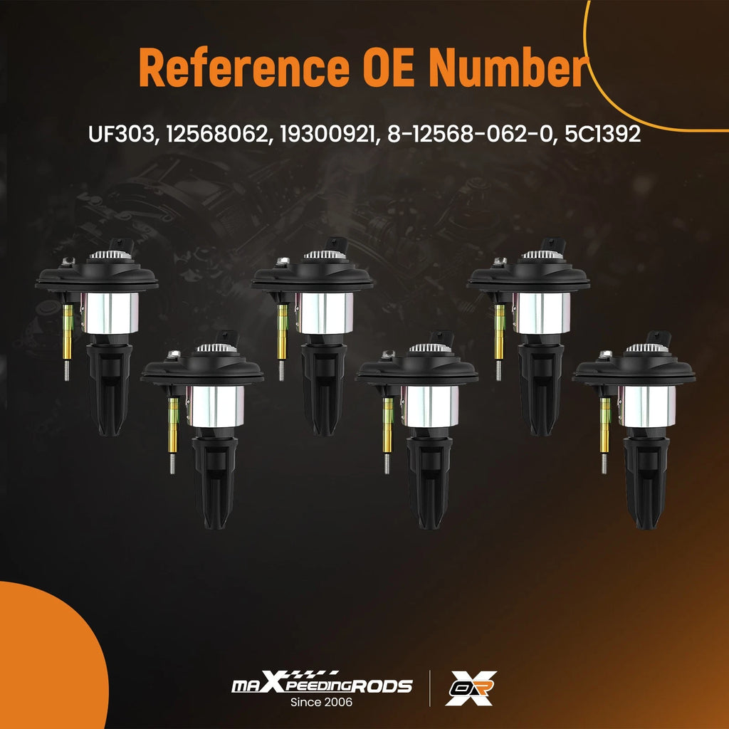 6X Ignition Coil Pack Set for Bravada/9-7X/Rainier 4.2L (2002–2005) GN10114