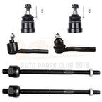 Set of 6 Steering Tie Rods & Lower Ball Joints for Cadillac CTS (2003–2007)