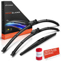 Set of 3 Windshield Wiper Blades for Subaru Ascent (2019–2024)
