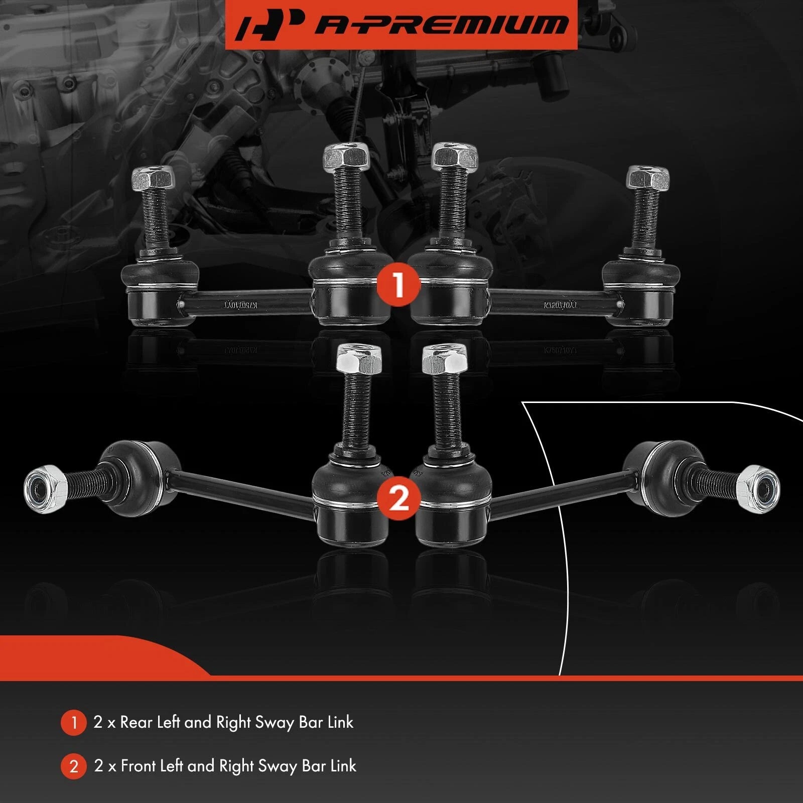 Set of 4 Stabilizer Bar Links for Jeep Grand Cherokee (2012–2015)