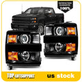 2X Headlights for Chevy Silverado 2500HD 3500HD (2015–2019)
