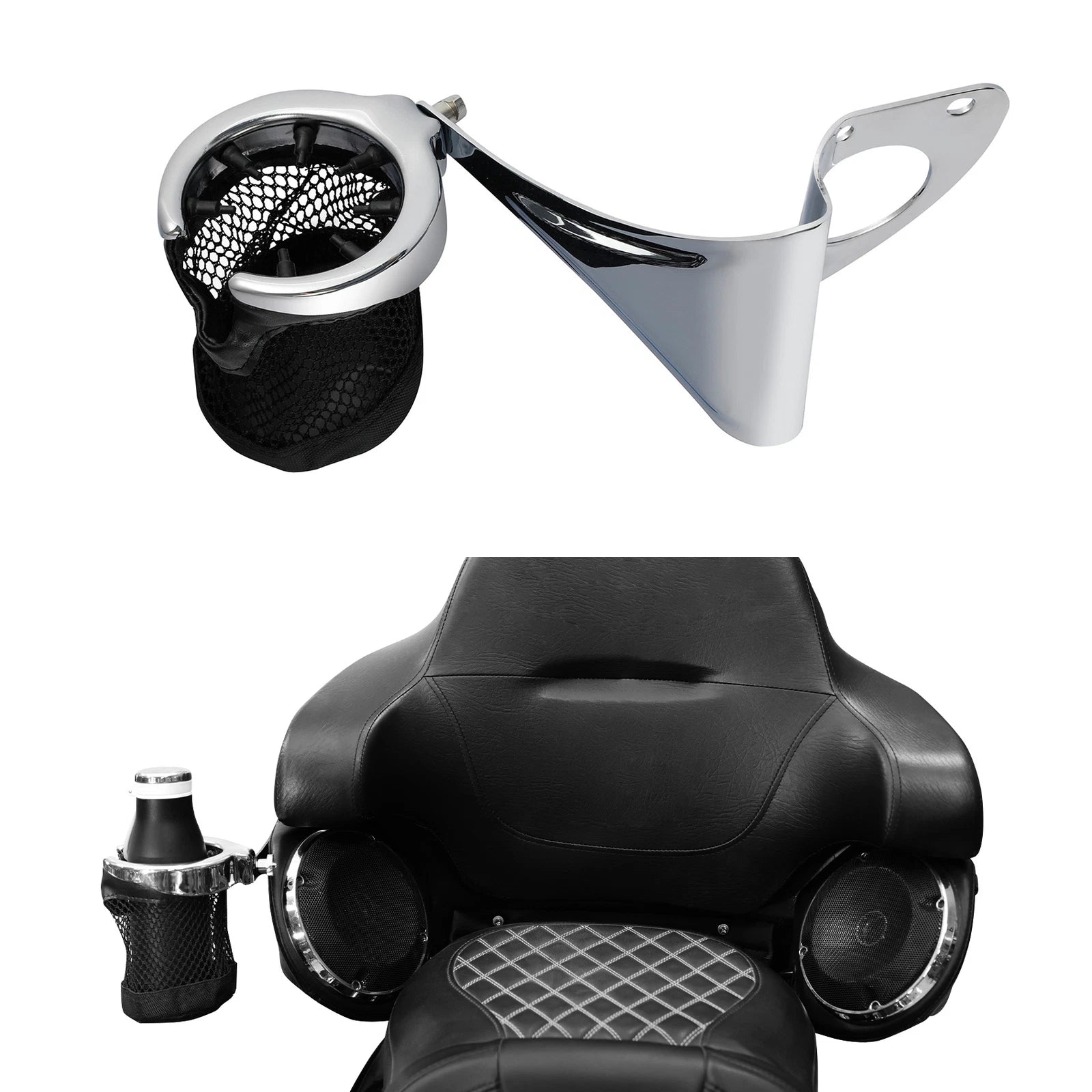 Rear Drink Cup Holder for Harley Road Electra Glide FLHT FLTR (2014–2024)