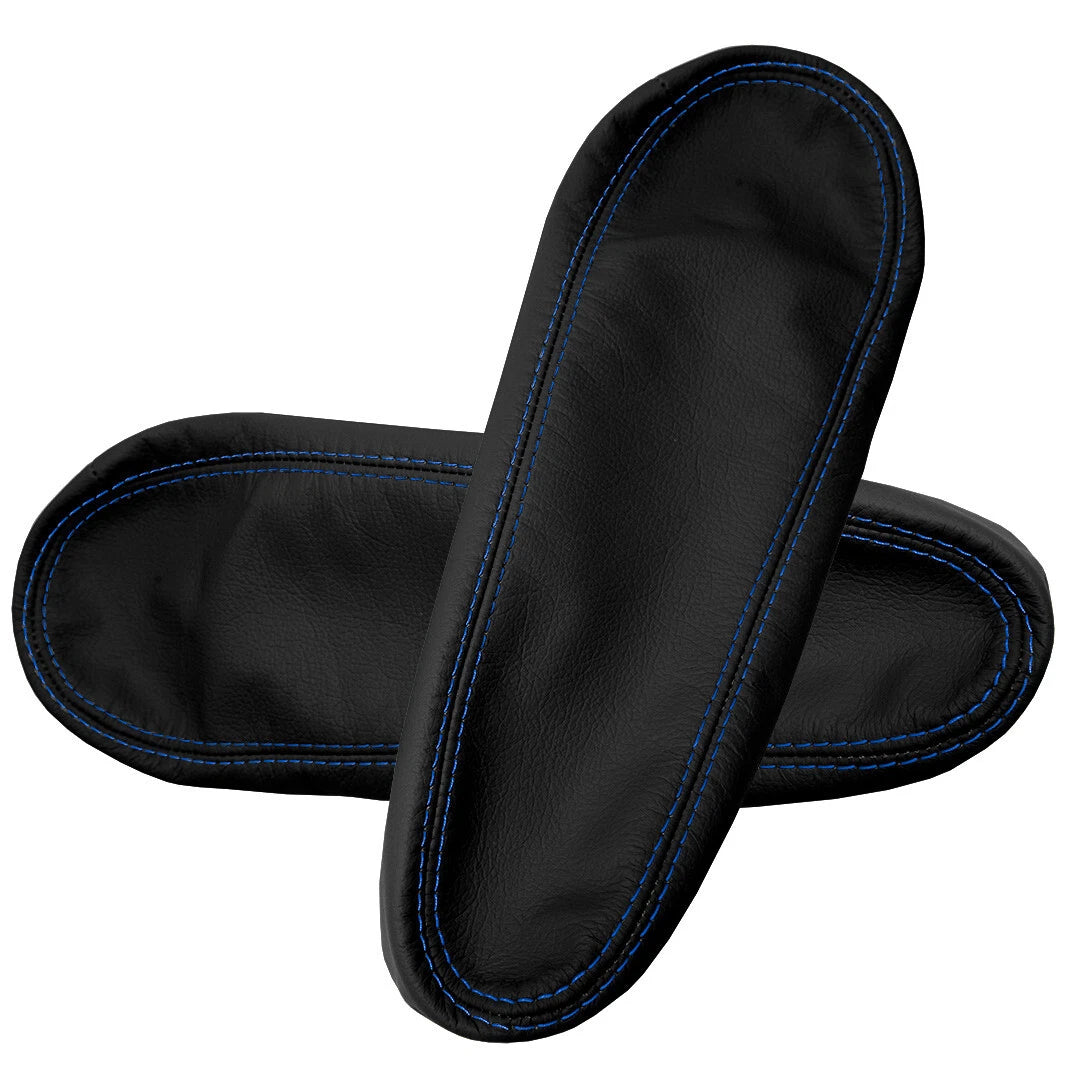 Seat Armrest Cover for Hummer H2 (2003–2006) - Leather Synthetic, Blue Stitch