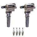 2X Ignition Coil & 4 Platinum Spark Plugs for Optima Santa Fe (2011–2018)