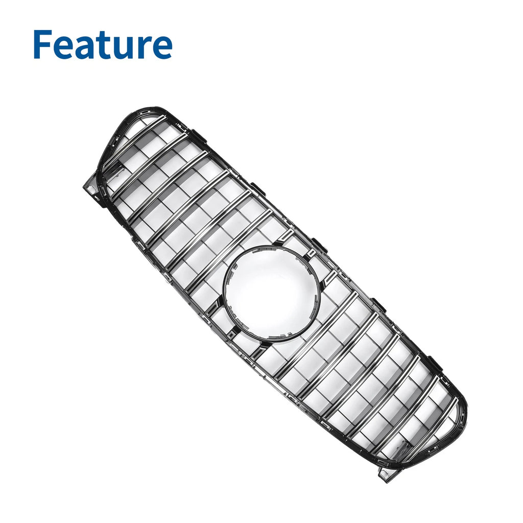 Front Upper Bumper Grille for Mercedes-Benz GLA Class (2015–2020) Chrome