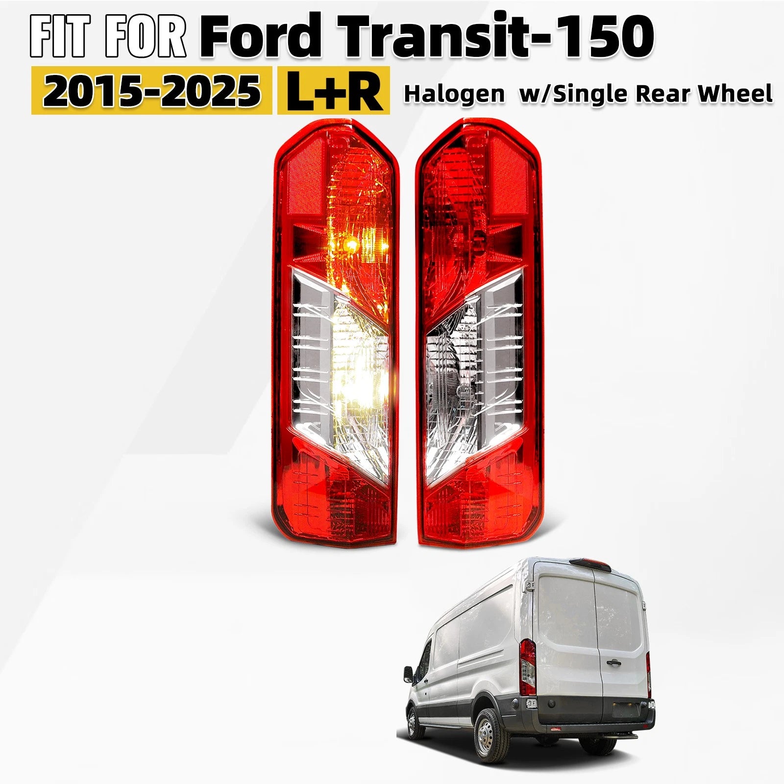 Halogen Tail Light Set for Ford Transit 150 250 350 (2015–2025)