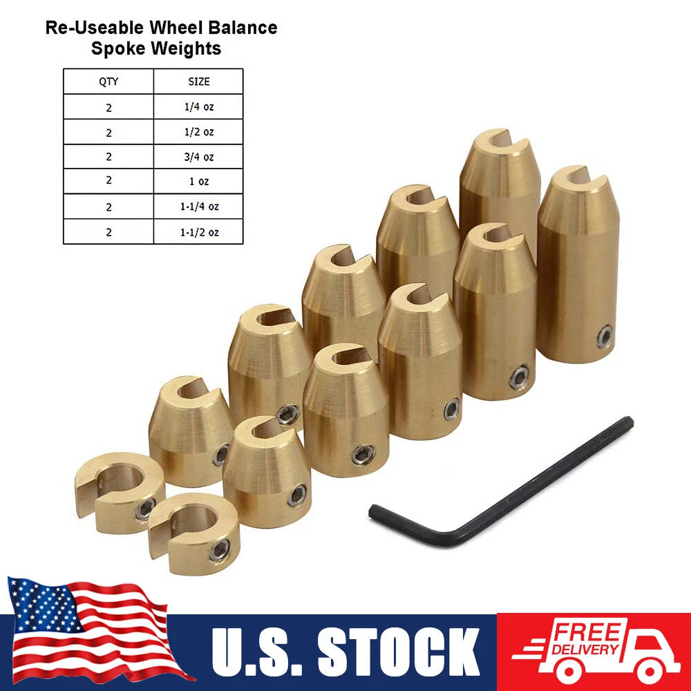 CNC Brass Wheel Spoke Balance Weights Kit for KTM Suzuki Honda Yamaha
