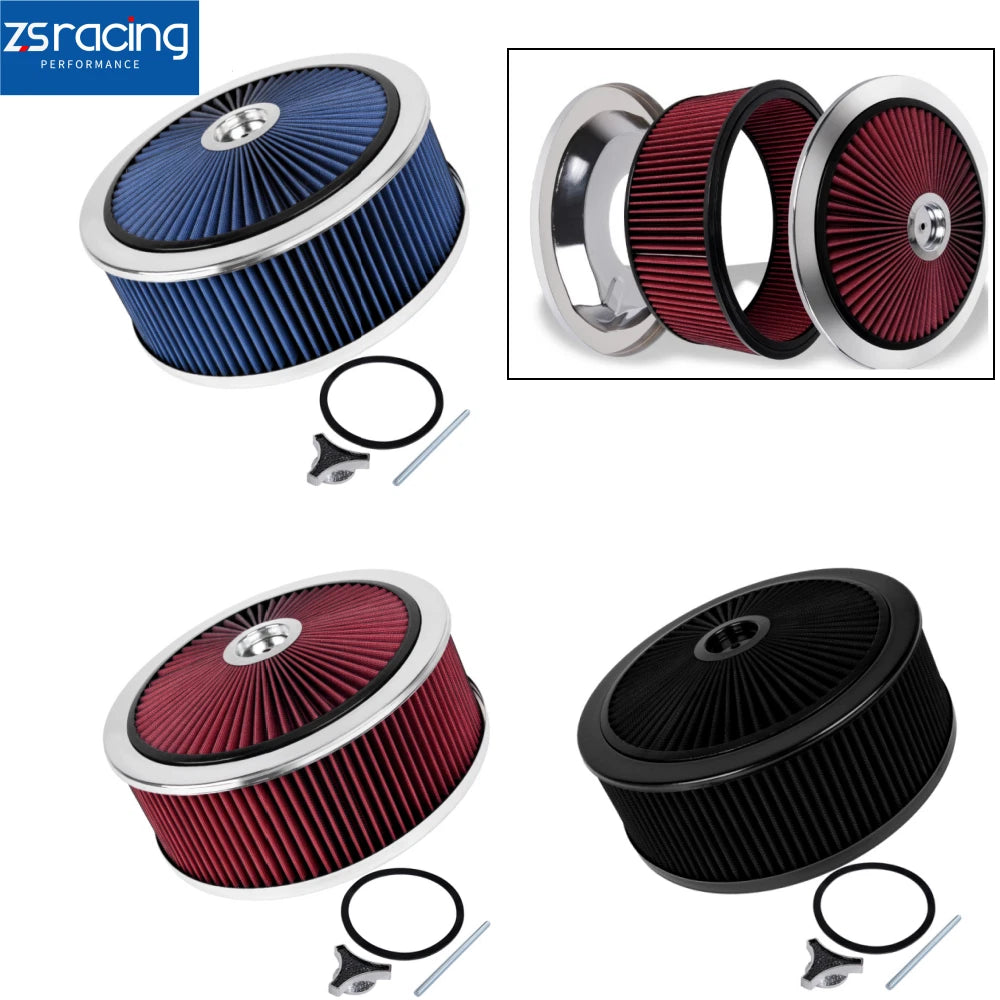 14" Round Deep Dish Air Cleaner Kit for Universal Fit