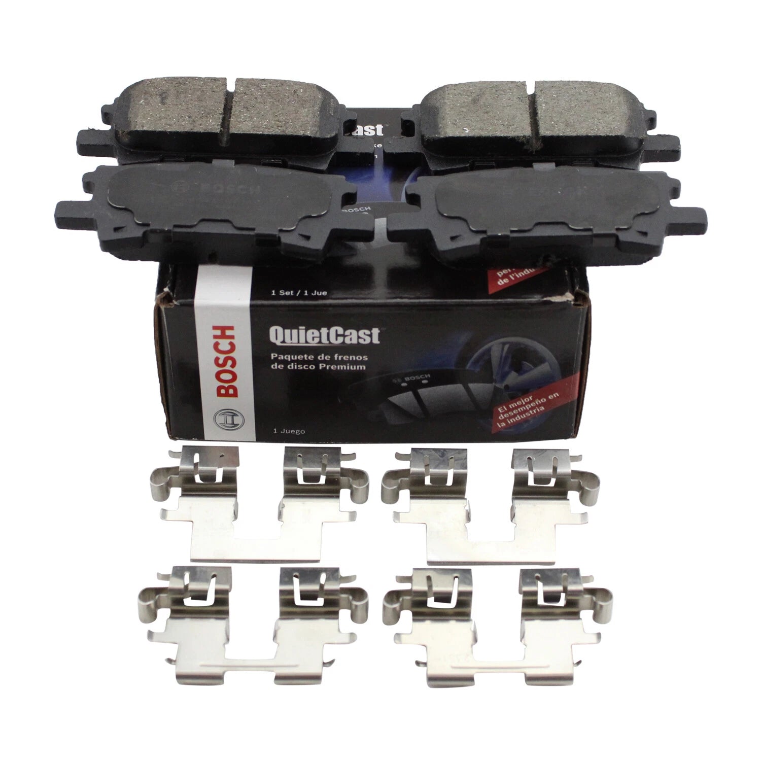 Set of 4 Bosch QuietCast Rear Ceramic Brake Pads for RX330 RX350 RX400h (2004–2013)